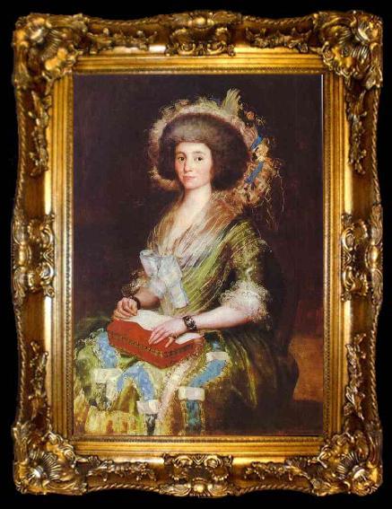 framed  Francisco Jose de Goya Portrait of Senora Bermusezne Kepmasa., ta009-2
